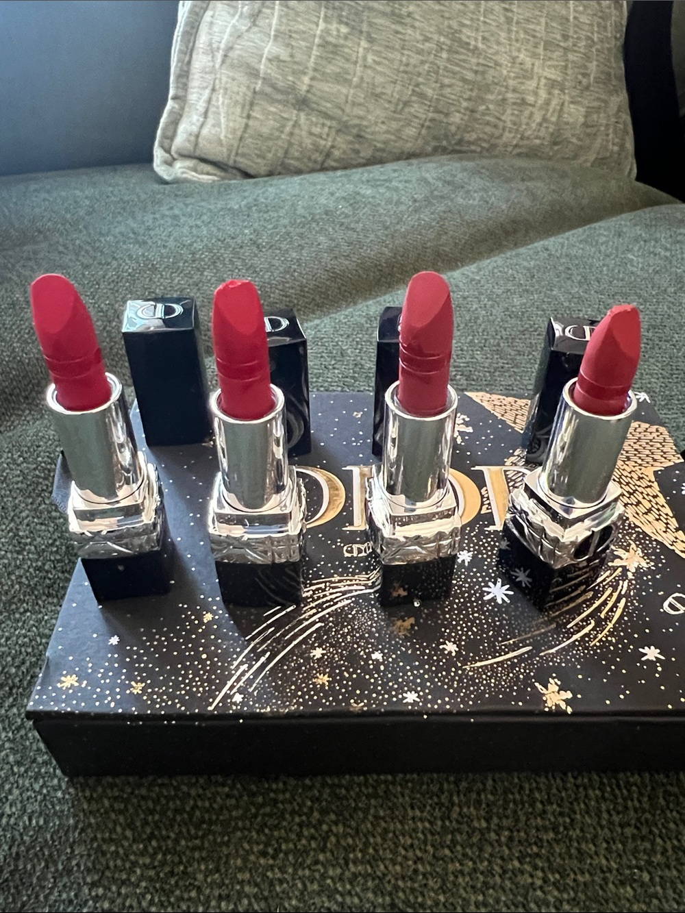 Dior Black and Gold lipsticks set